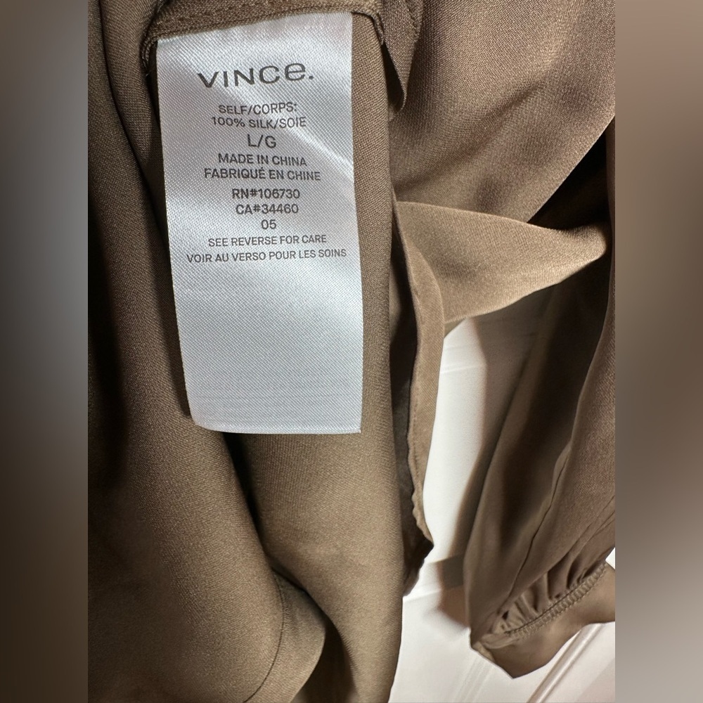 Vince olive green  Button-Up Blouse - Picture 8 of 8